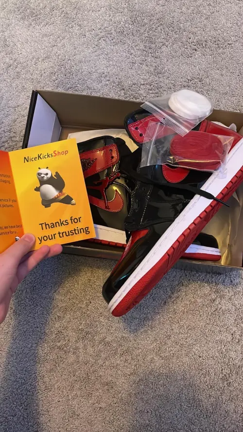  Perfectkicks Jordan 1 Retro High OG Patent Bred,555088-063 review 