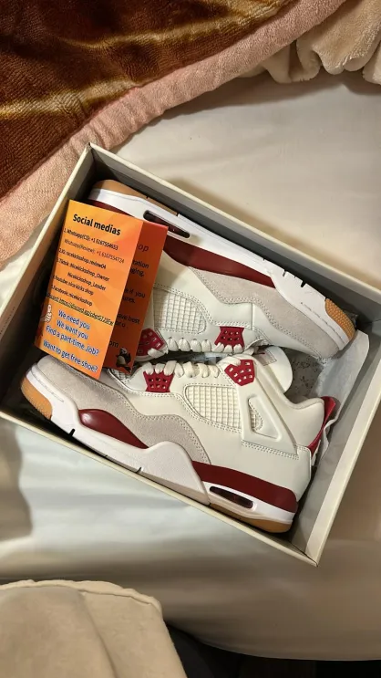  Perfectkicks SB x Air Jordan 4 White Red, DR5415-160 review Isha