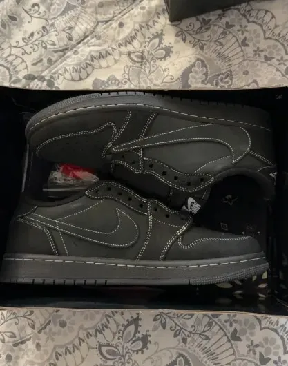 Perfectkicks Travis Scott x Air Jordan 1 Low Black Phantom, DM7866-001  review 