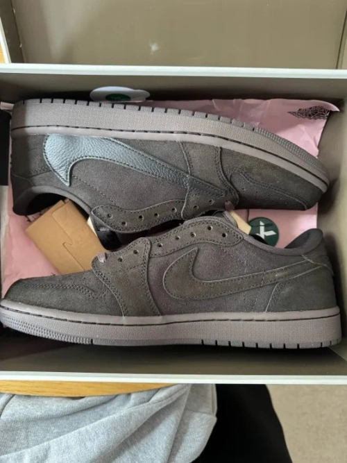  Perfectkicks Travis Scott x Air Jordan 1 Retro Low OG SP Velvet Brown DM7866-202  review 