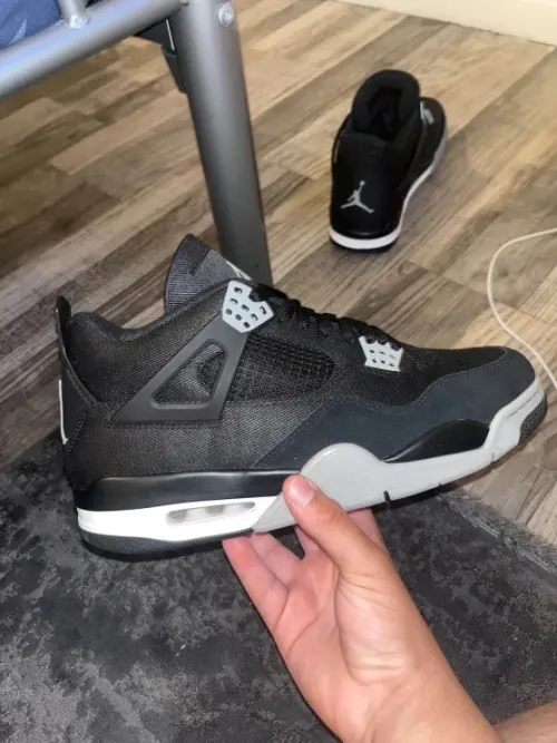 Perfectkicks Air Jordan 4 Retro Black Canvas,DH7138-006 review 