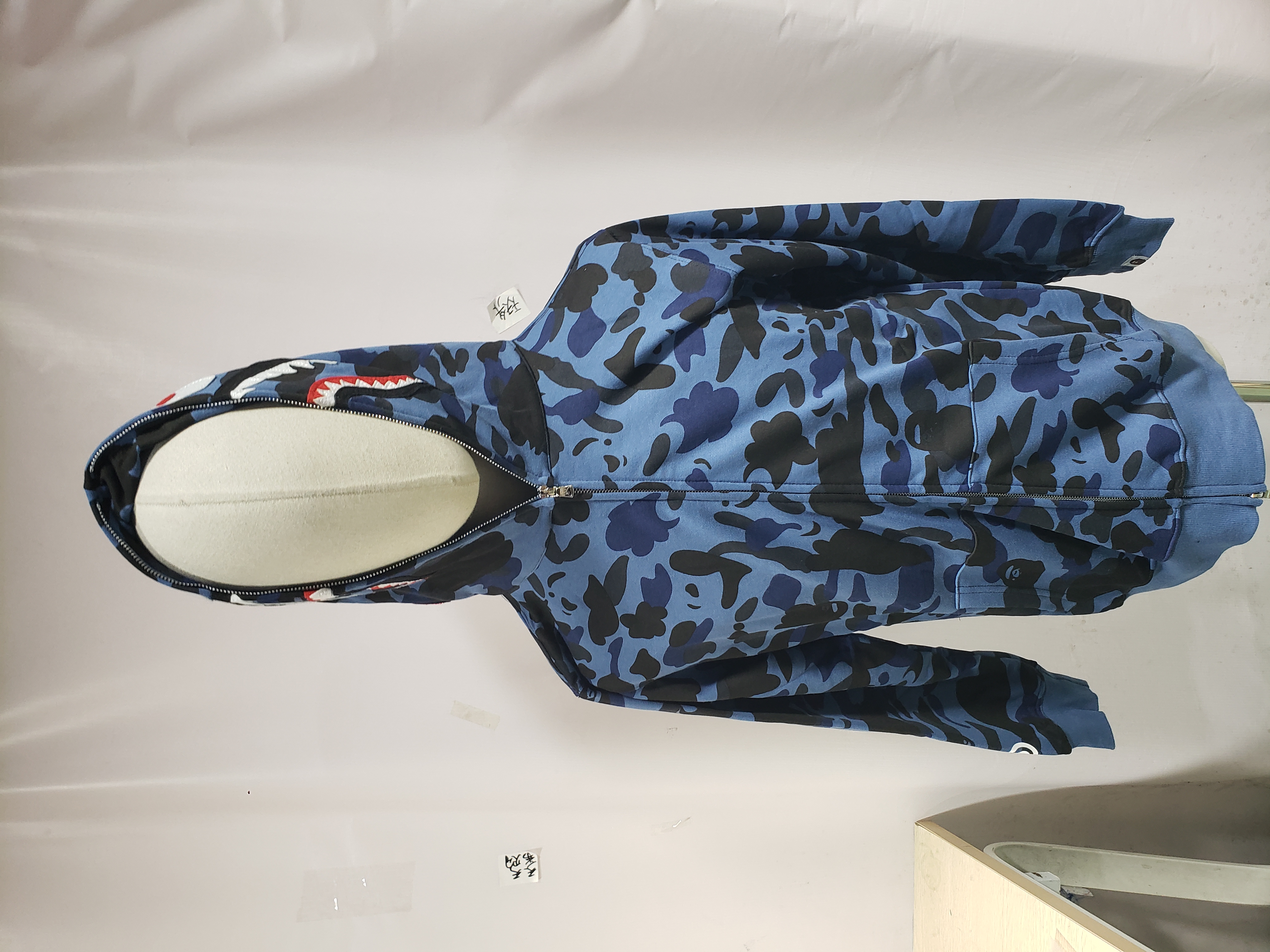  【Flash Sale】BAPE Color Camo Shark Full Zip Hoodie Navy review Huashd 01