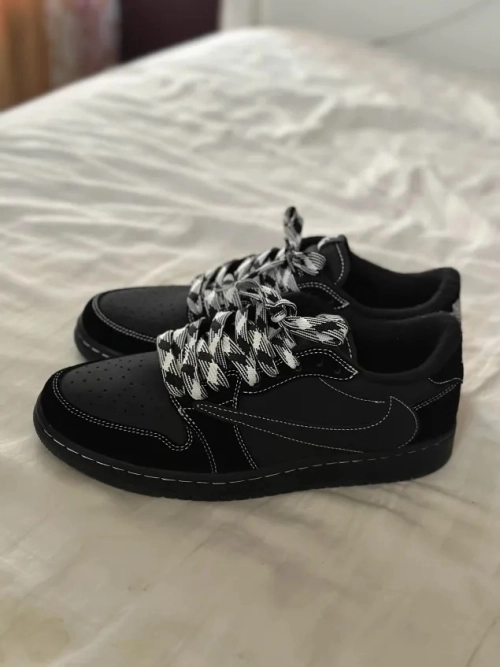 Perfectkicks Travis Scott x Air Jordan 1 Low Black Phantom, DM7866-001  review 