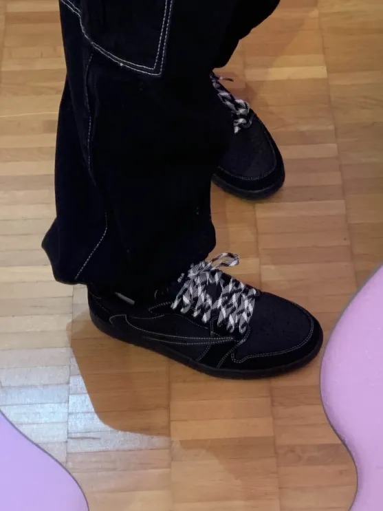 Perfectkicks Travis Scott x Air Jordan 1 Low Black Phantom, DM7866-001  review Kudffs 01