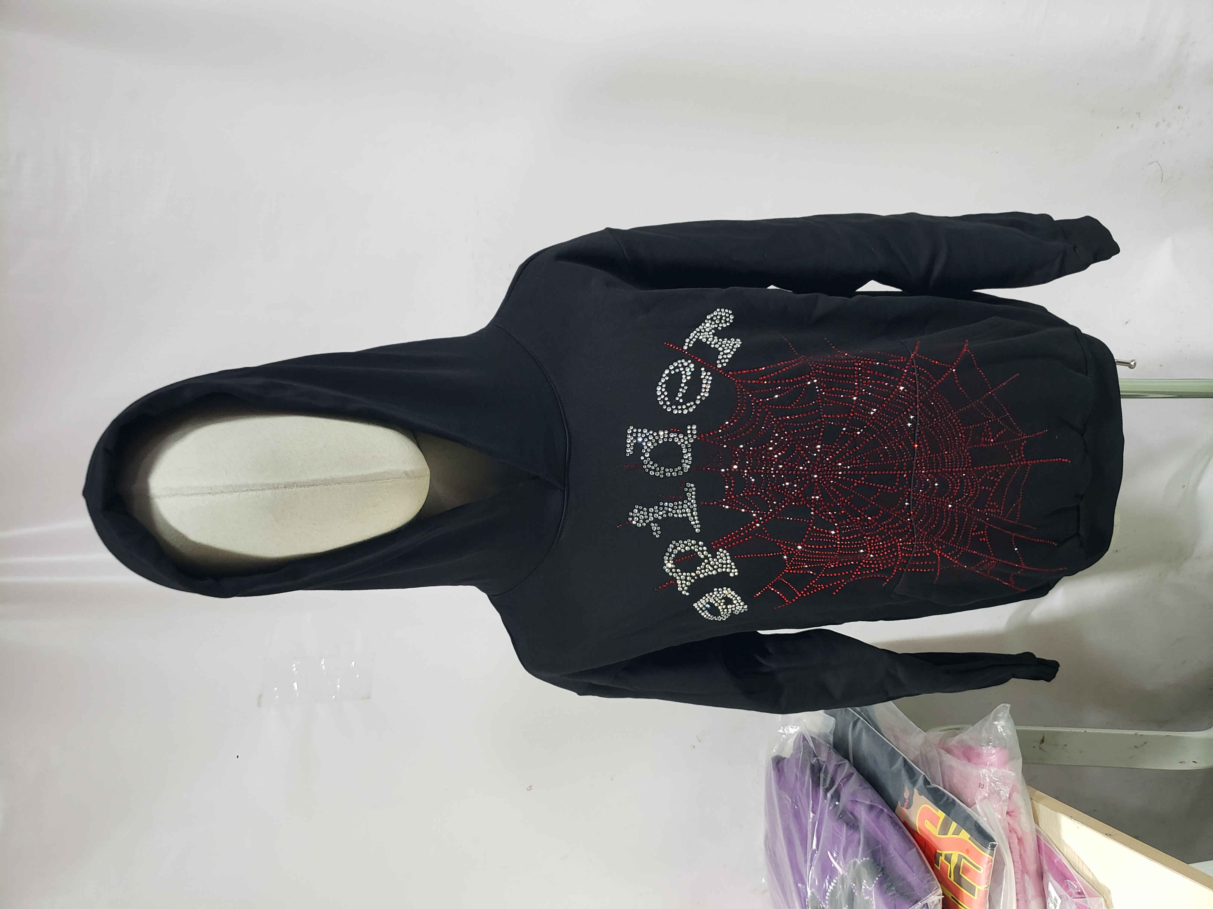  PK Sp5der OG Rhinestone Logo Hoodie review IUjhbdfz 00