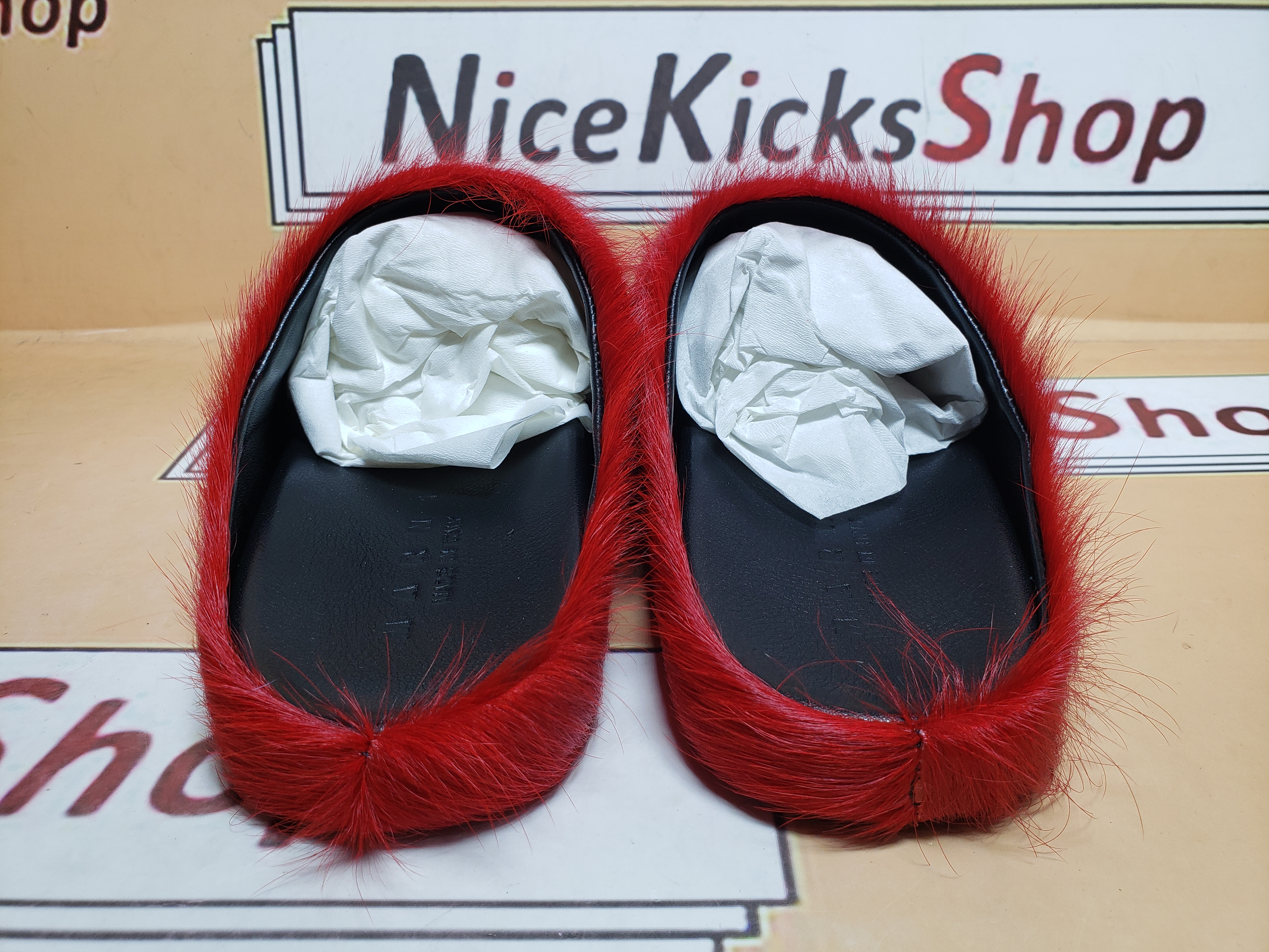 Perfectkicks Red long-hair calfskin Fussbett sabot Marni Slides review Csfdsgfs 01