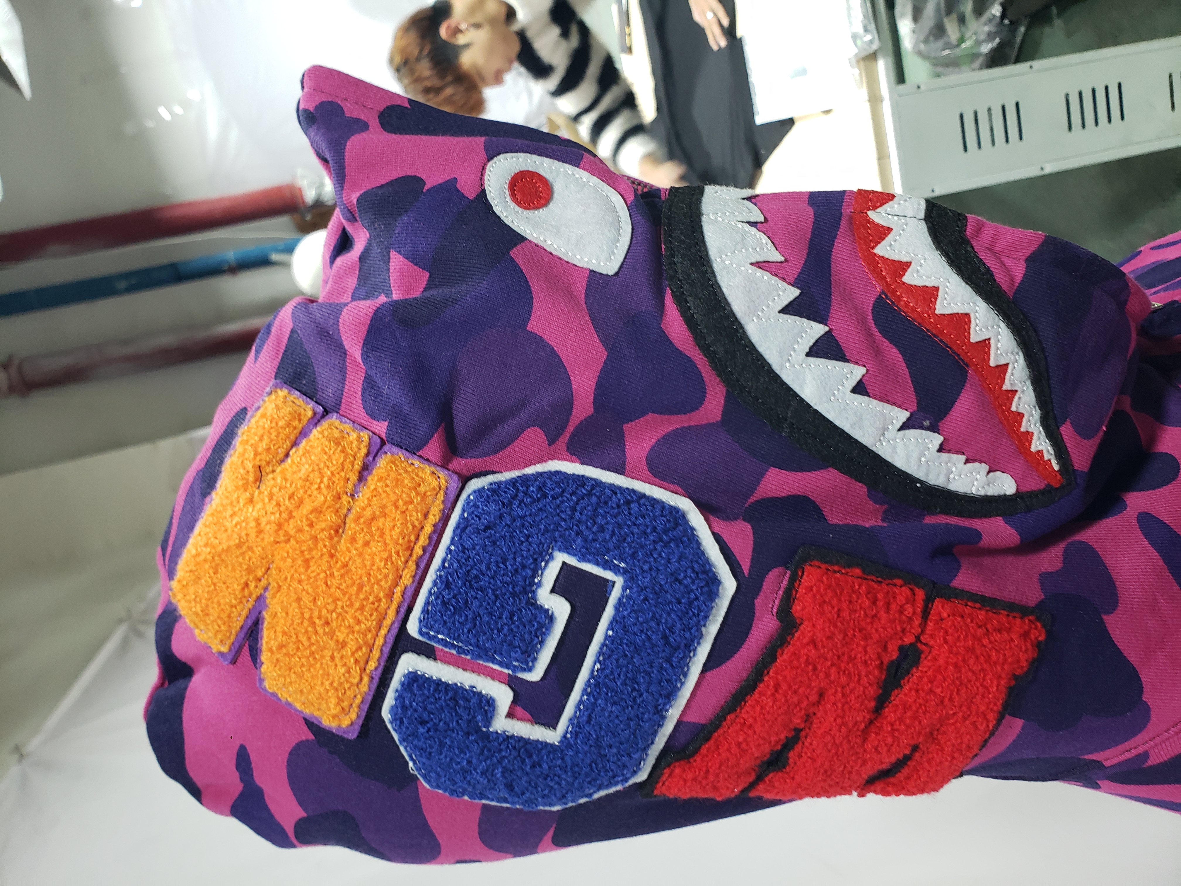  BAPE Color Camo Shark Full Zip Hoodie Purple review Wdfge 01