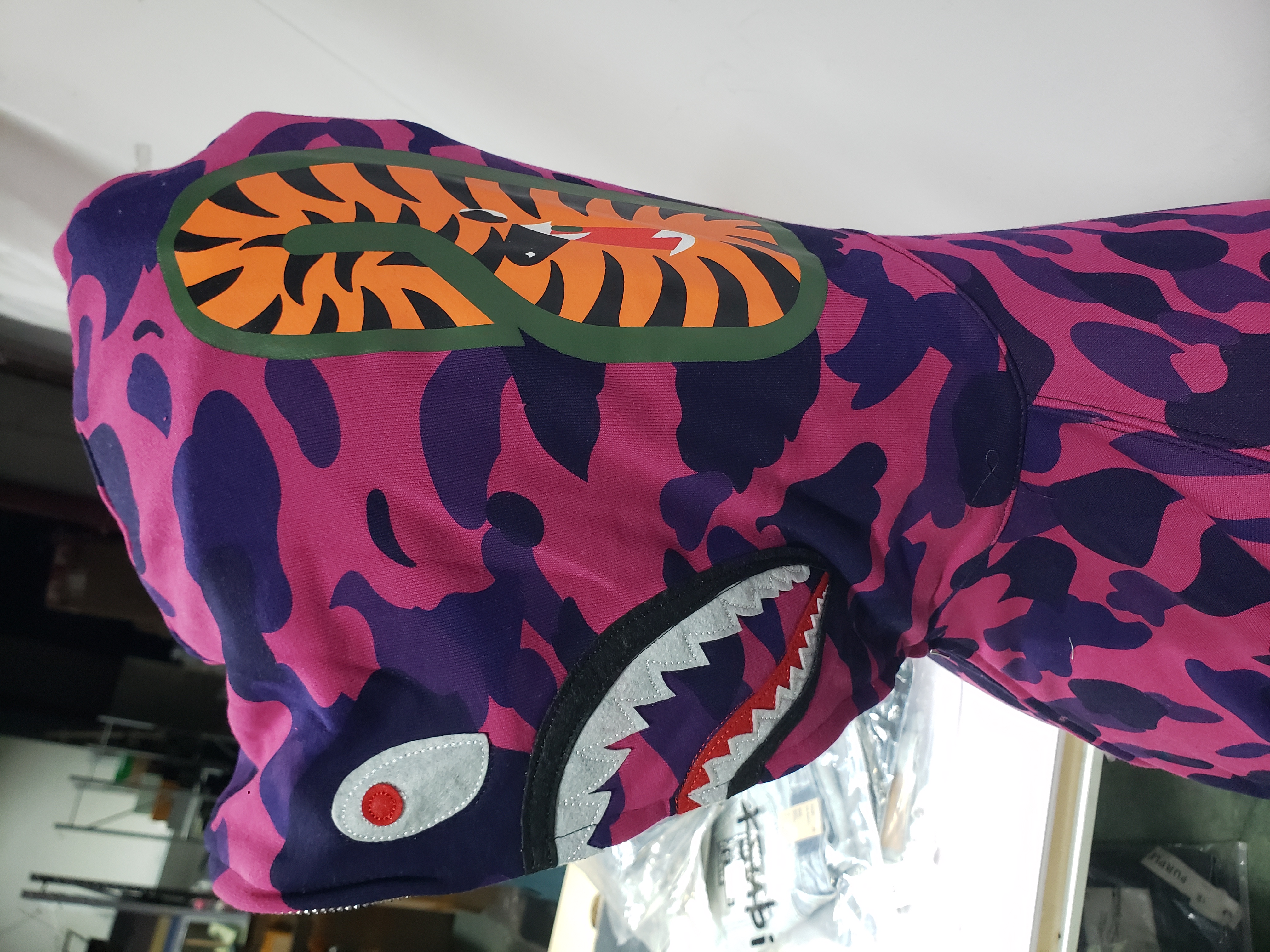  BAPE Color Camo Shark Full Zip Hoodie Purple review Wdfge 02