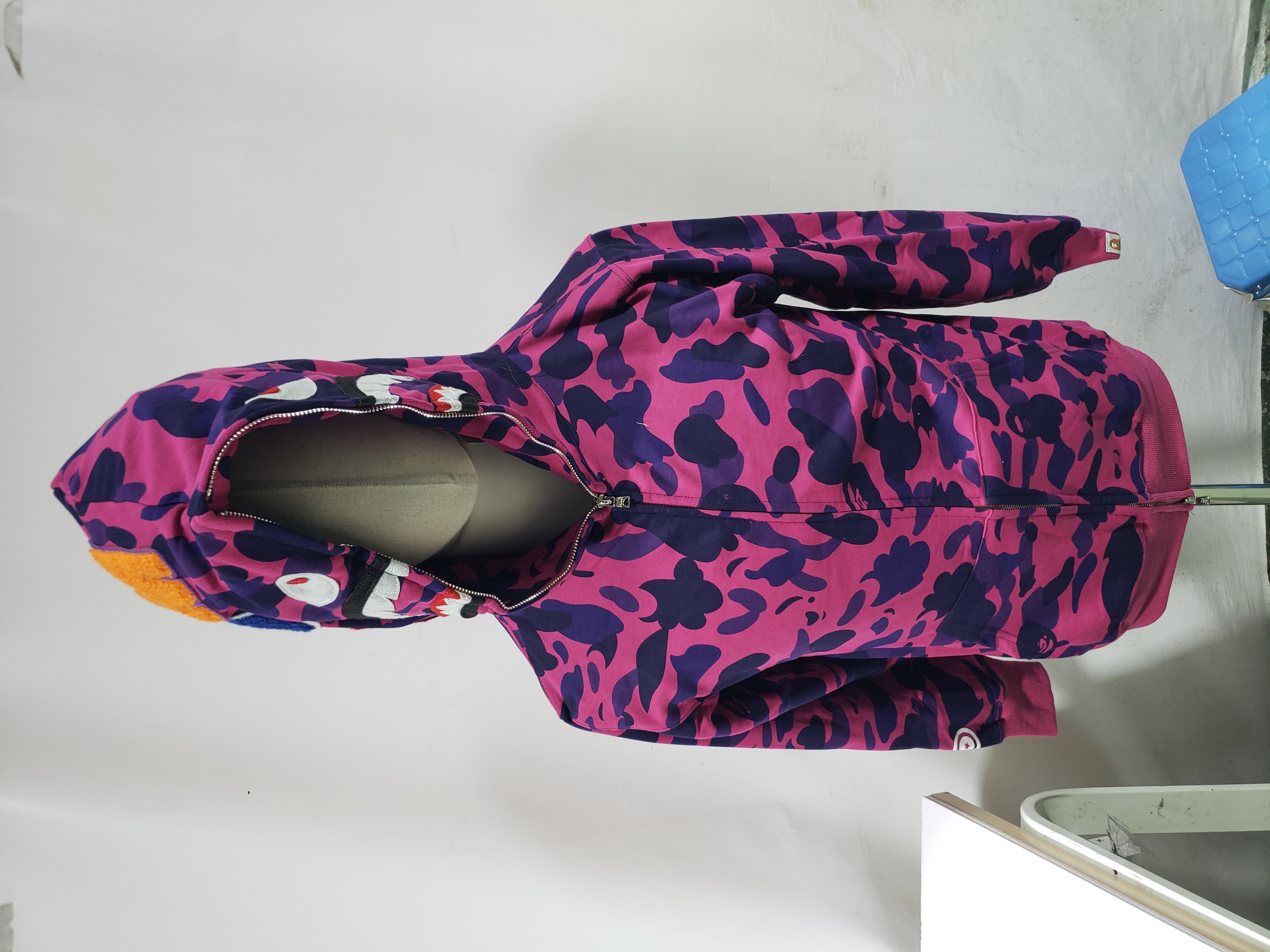  BAPE Color Camo Shark Full Zip Hoodie Purple review Wdfge 00
