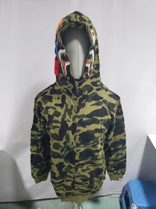  BAPE 1st Camo Shark Full Zip Hoodie Green review 