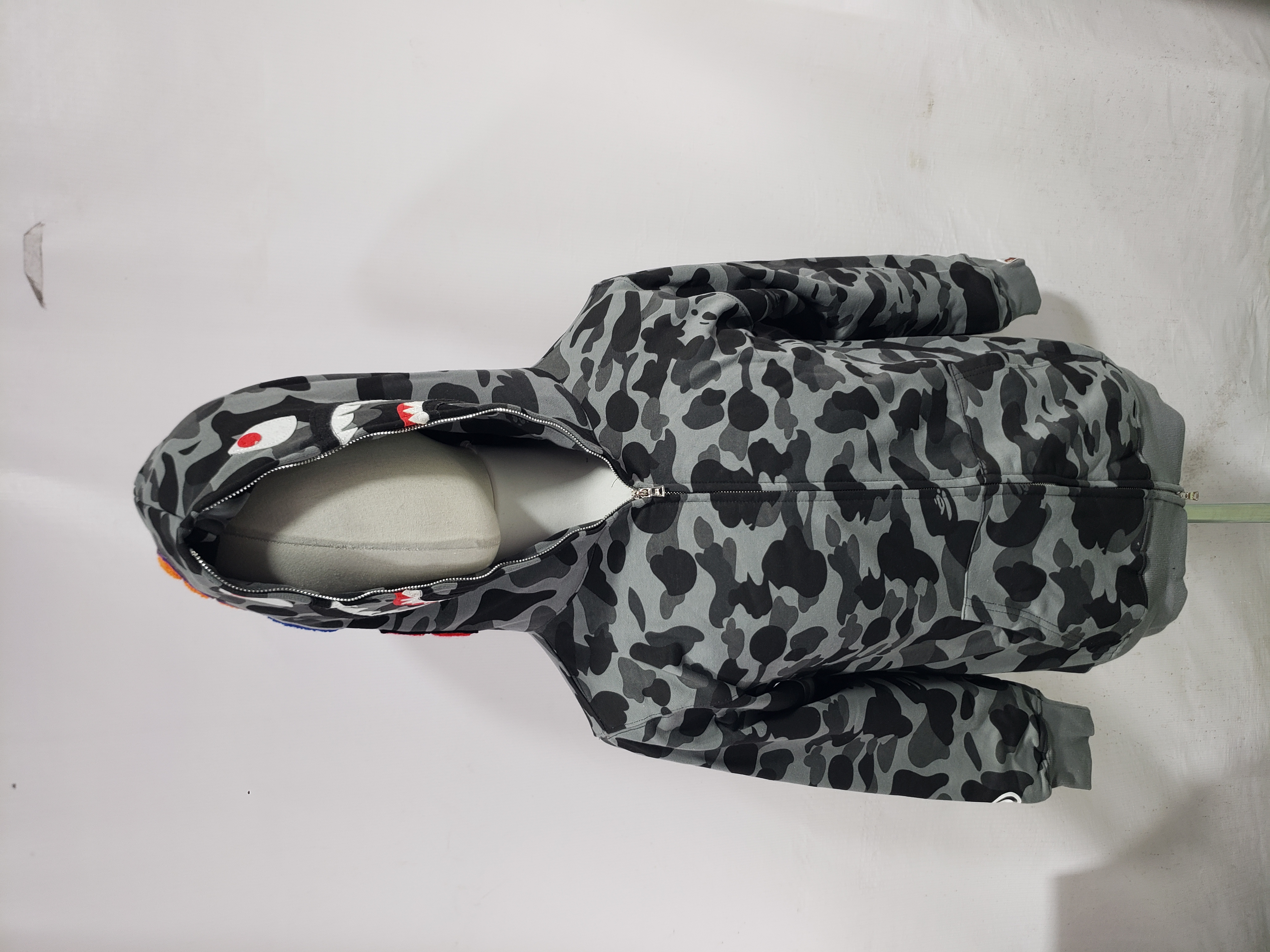  BAPE Grid Camo Shark Full Zip Hoodie Black review Roidhgt 00