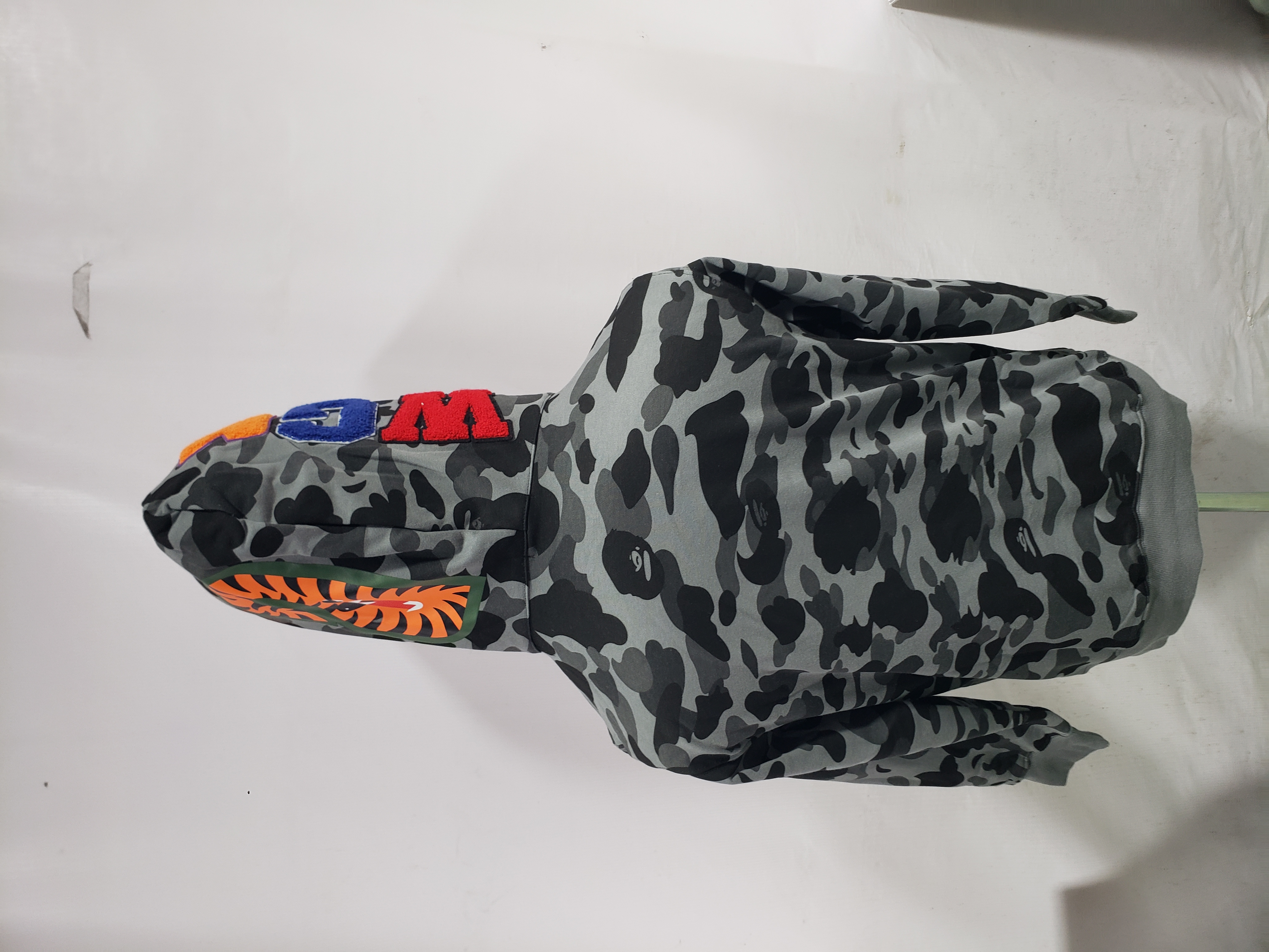  BAPE Grid Camo Shark Full Zip Hoodie Black review Roidhgt 03