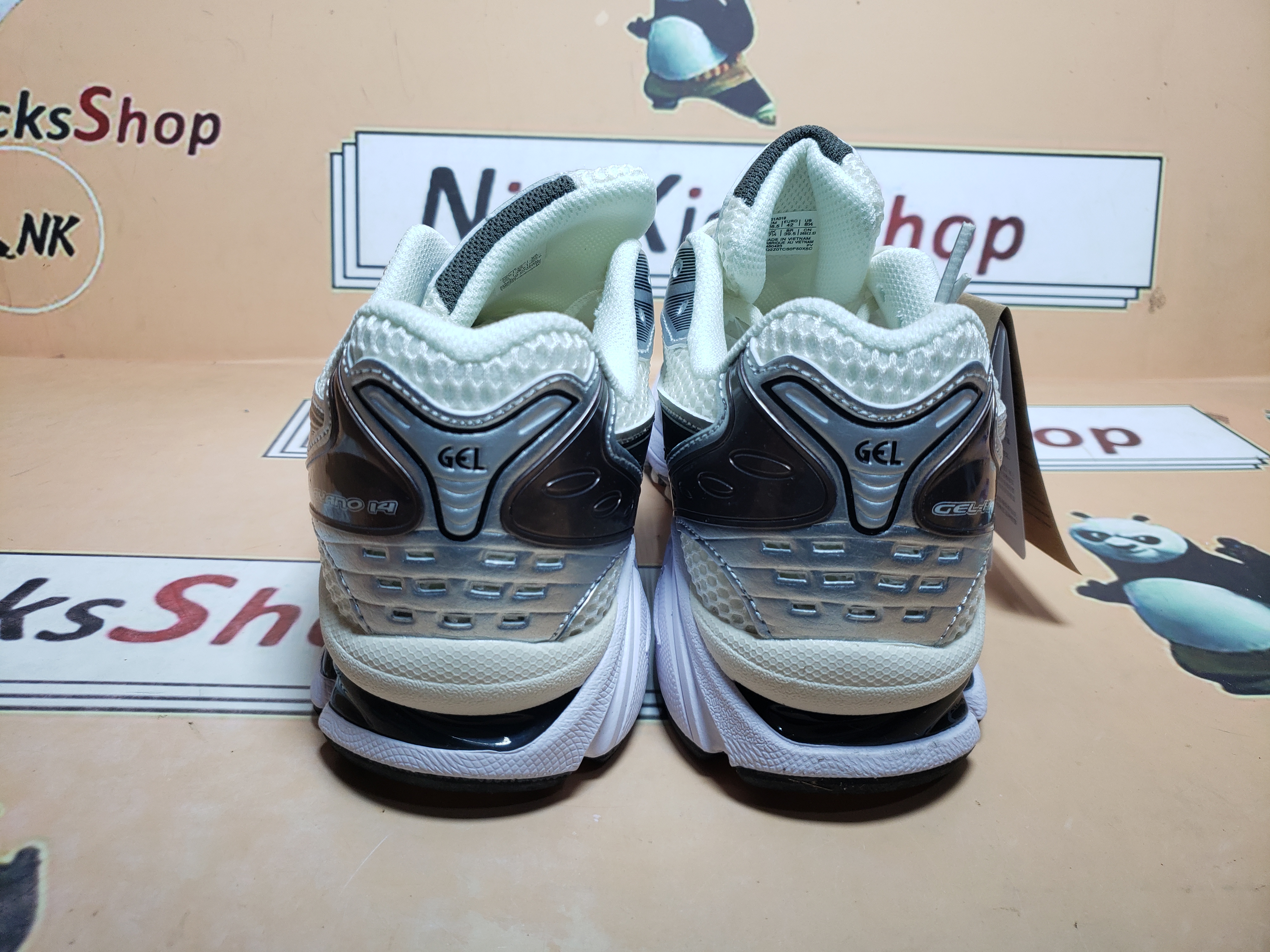 GET  Asics Gel Kayano 14 Silver Cream 1201A019-108 review Exvgxs 04