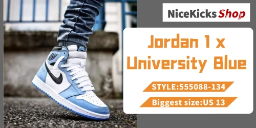 Perfectkicks Jordan 1 Retro High White University Blue Black,555088-134