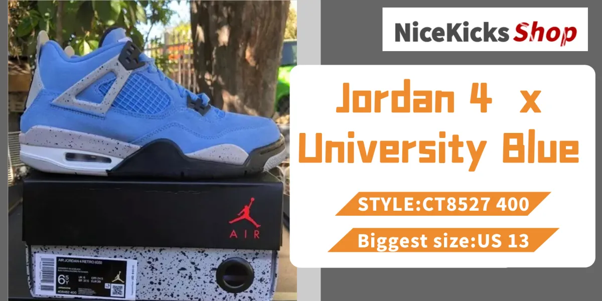 Perfectkicks Jordan 4 Retro University Blue from Nicekicksshop