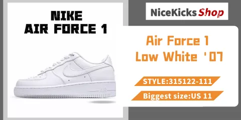 GET Air Force 1 Low White '07,315122-111 from Nicekicksshop