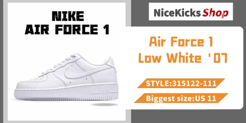 GET Air Force 1 Low White '07,315122-111 from Nicekicksshop
