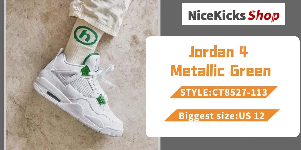 Perfectkicks Jordan 4 Retro Metallic Green,CT8527-113
