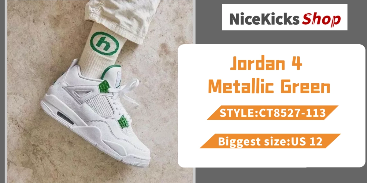 Perfectkicks Jordan 4 Retro Metallic Green,CT8527-113