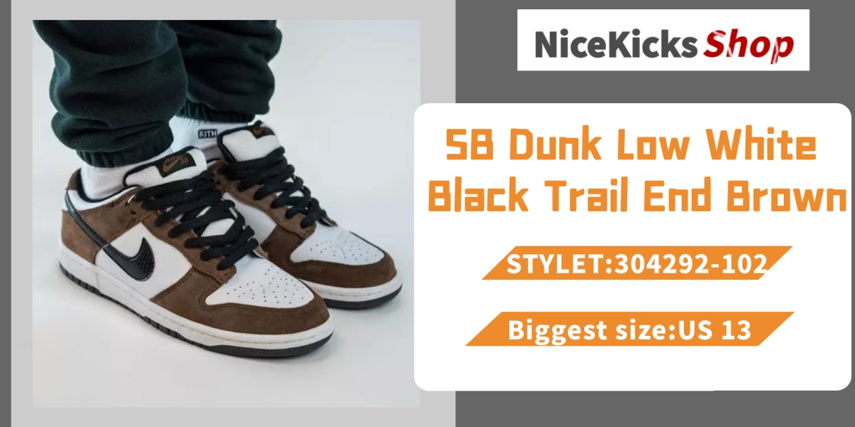 Perfectkicks SB Dunk Low White Black Trail End Brown,304292-102