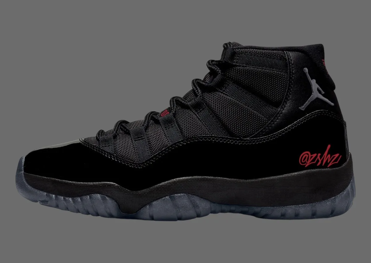 AIR JORDAN 11 “BLACK RED GREY” NEW RELEASES——NICEKICKSSHOP