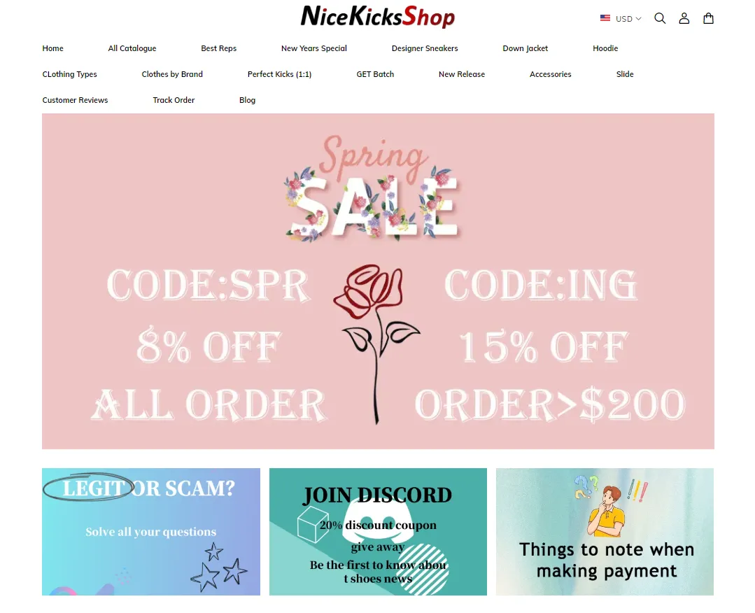 NiceKicksShop Website