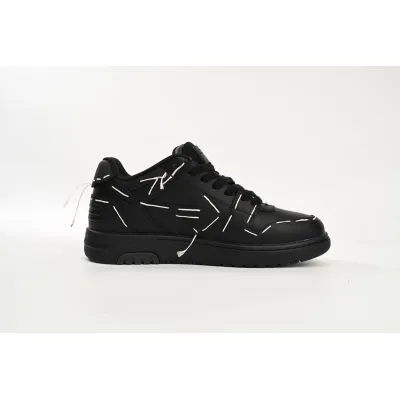 OFF-WHITE Out Of Office OOO Low Tops Black White Line OMIA189S 23LEA014 1010 02