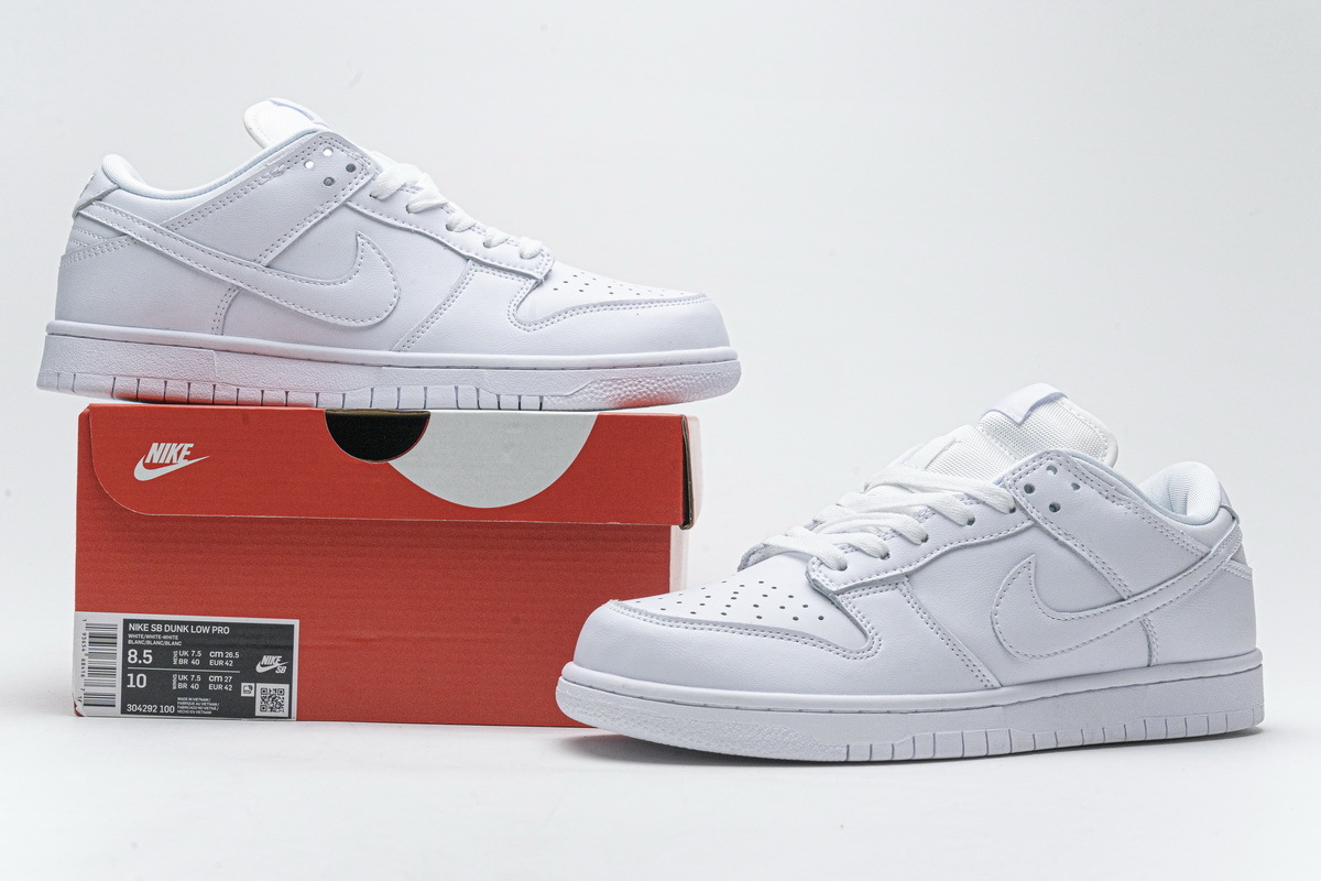 Nike SB Dunk Low Pro All White