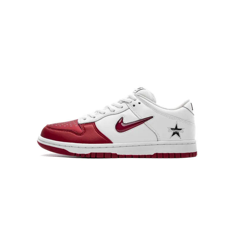 Nike SB Dunk Low Supreme Jewel Swoosh Red