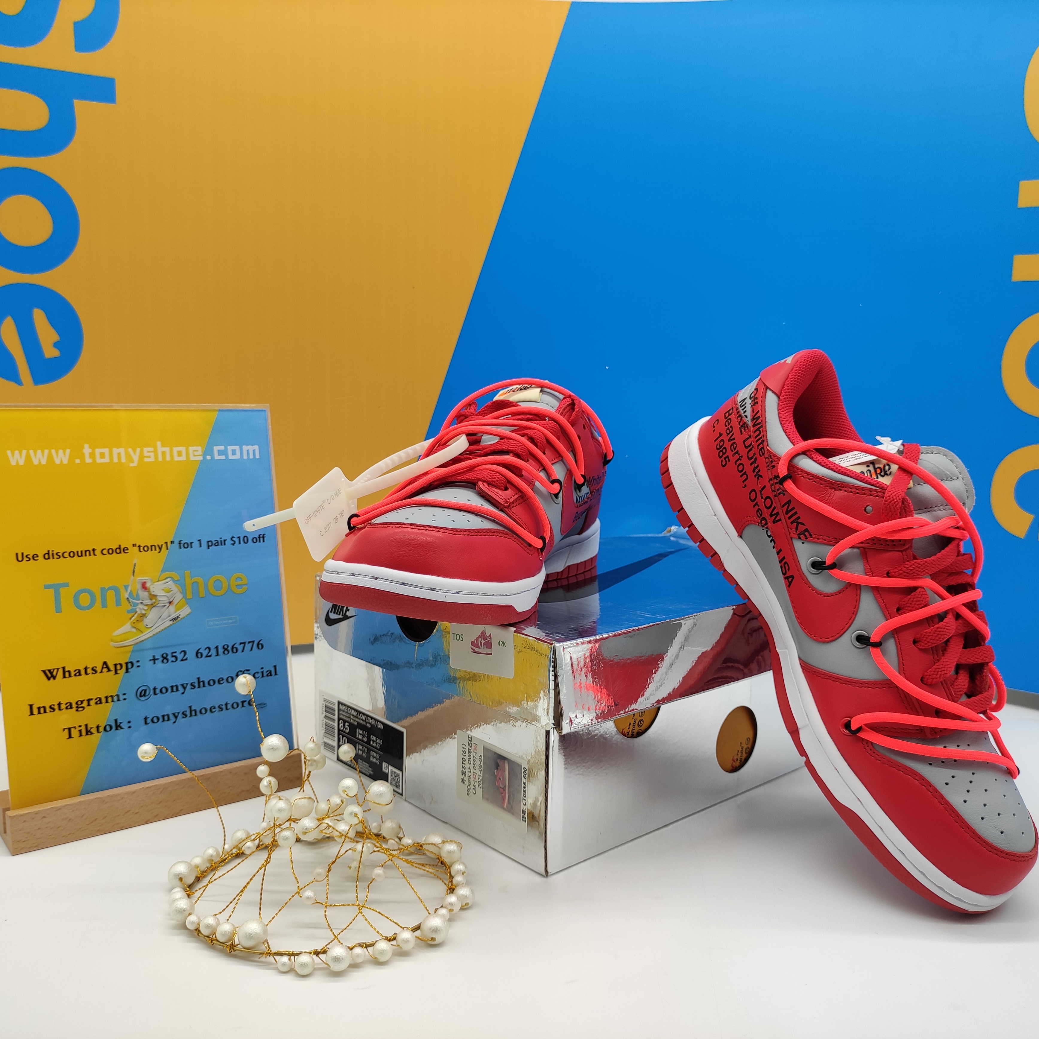 Nike Dunk Low Off-White University Red CT0856-600