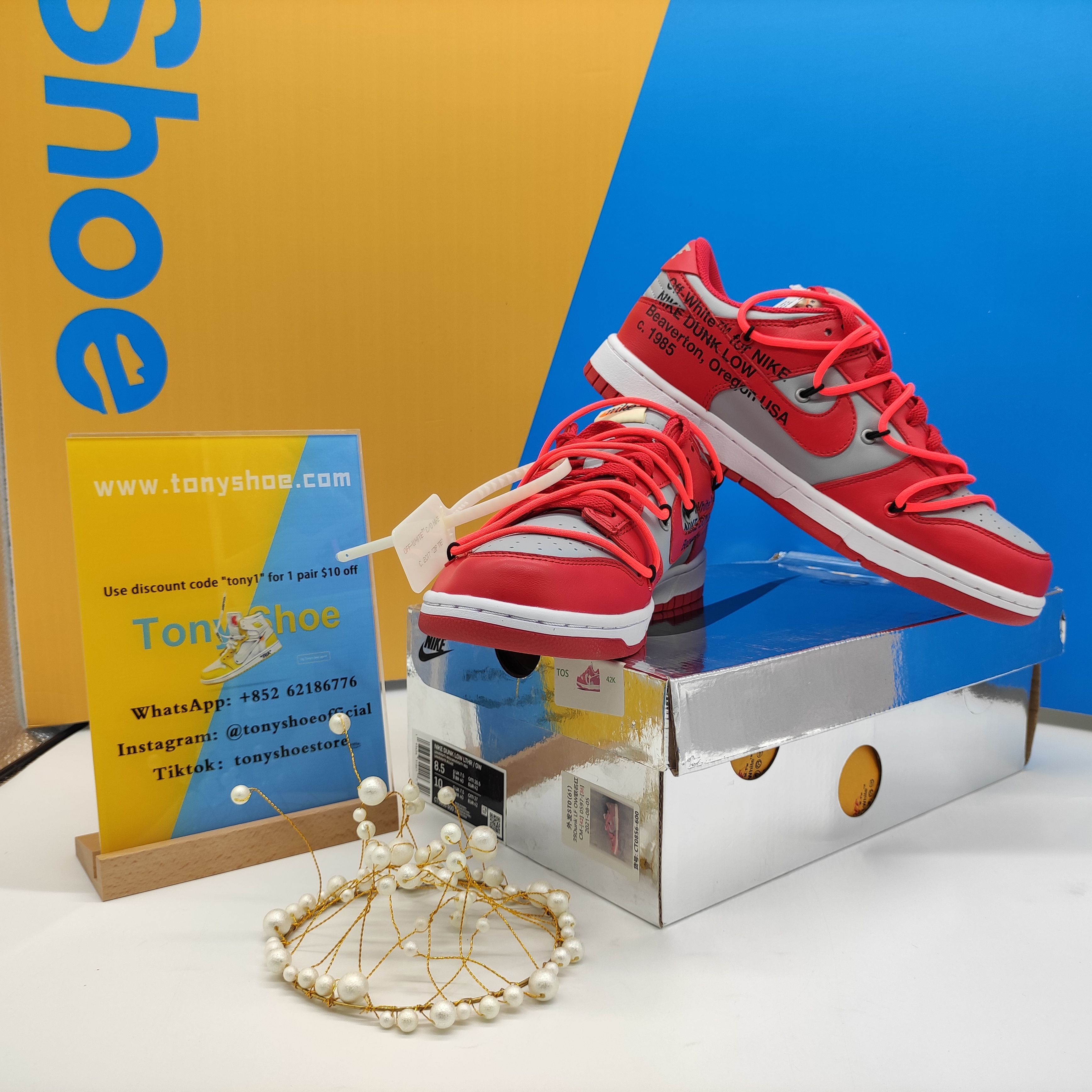 Nike Dunk Low Off-White University Red CT0856-600