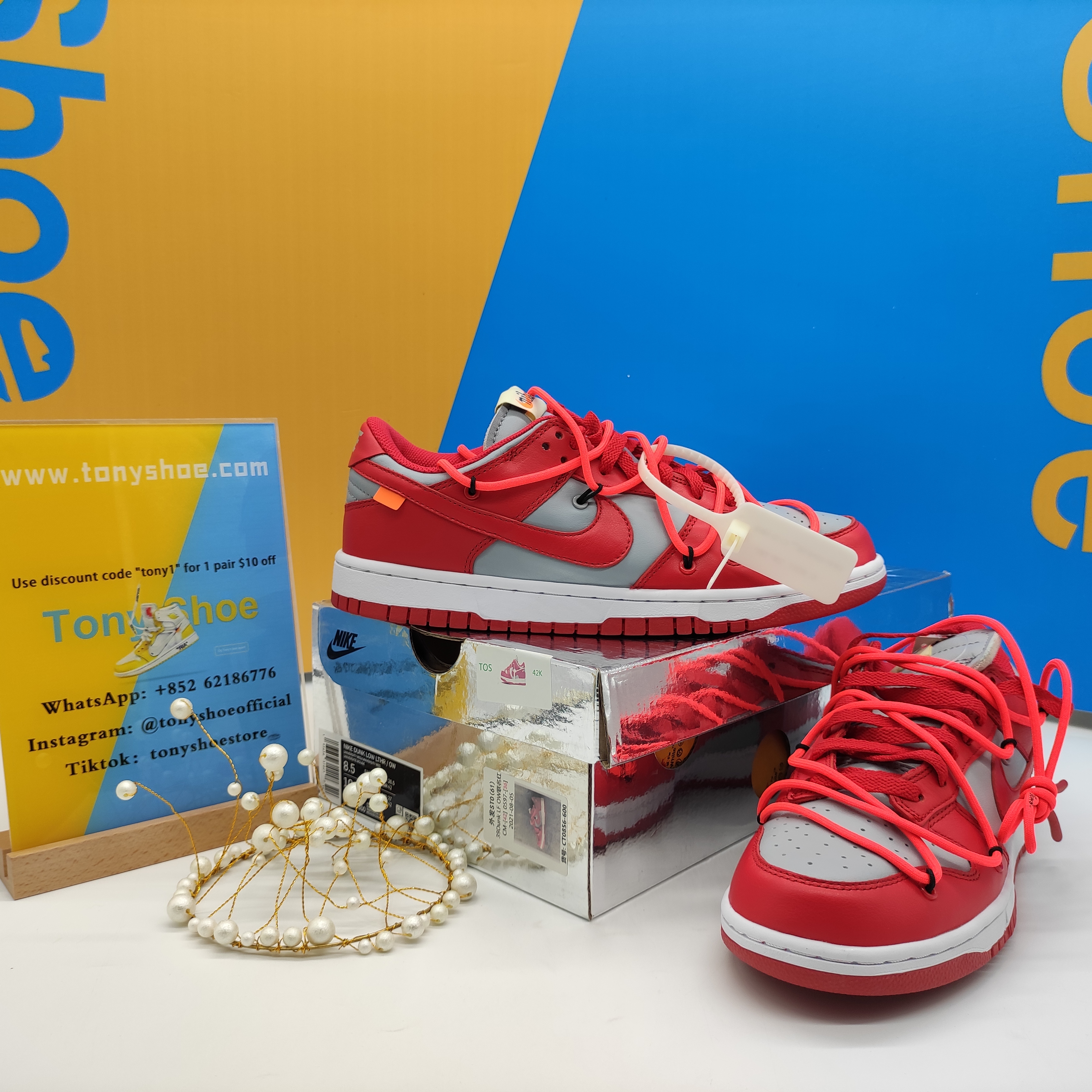 Nike Dunk Low Off-White University Red CT0856-600