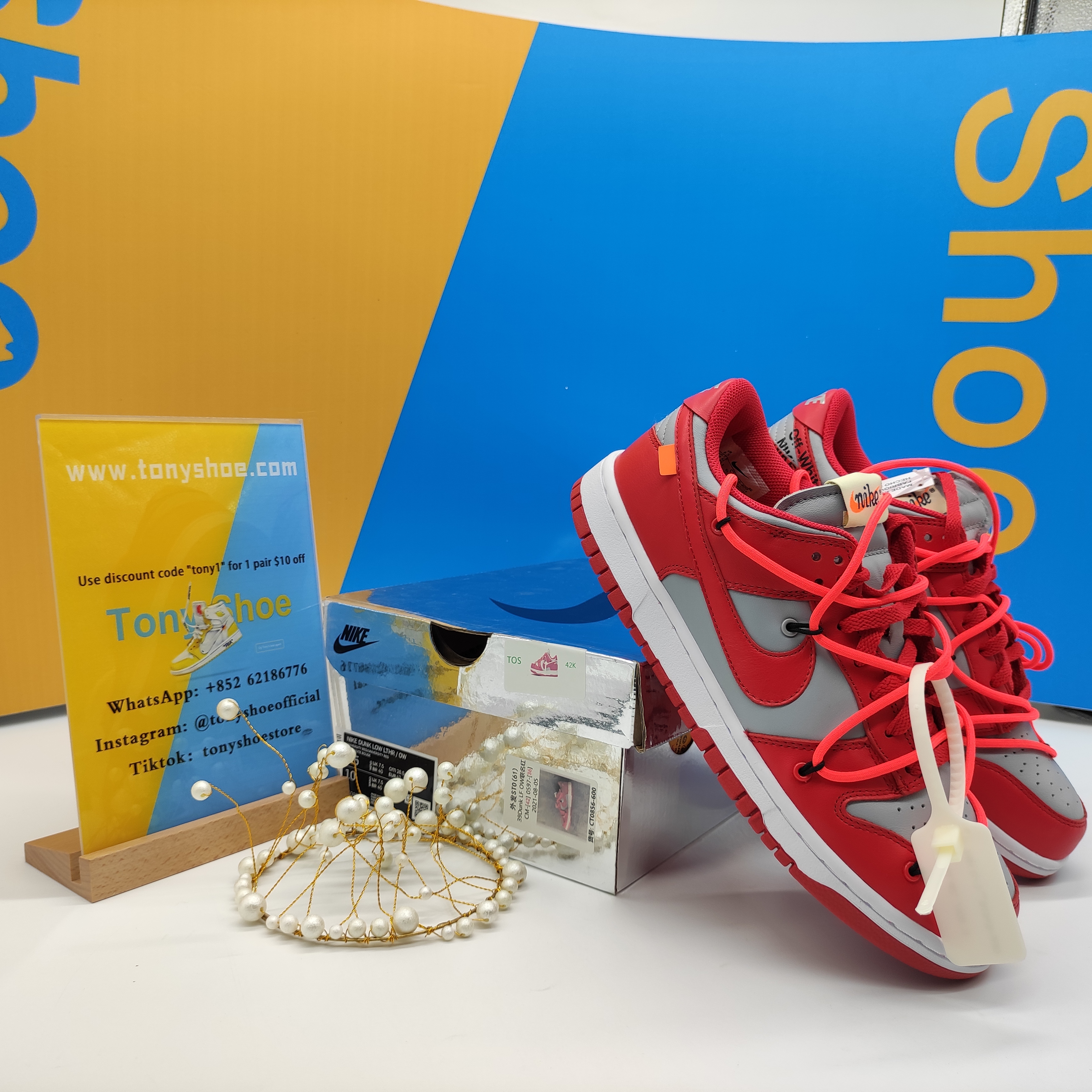 Nike Dunk Low Off-White University Red CT0856-600