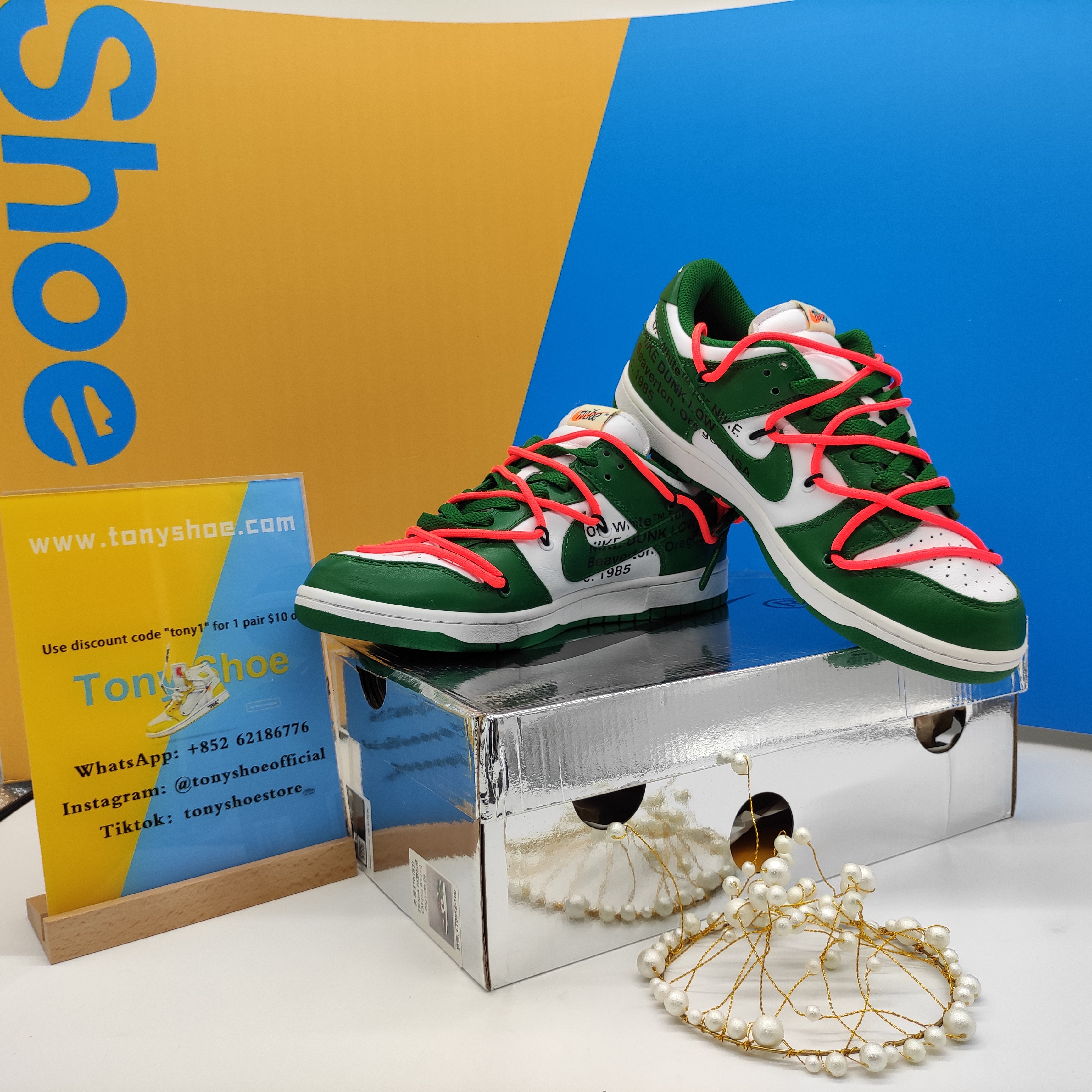 Nike Dunk Low Off-White Pine Green CT0856-100