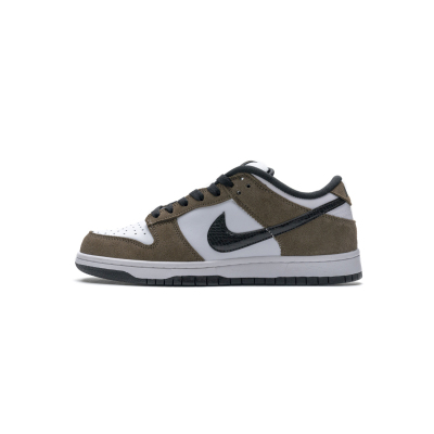 Nike SB Dunk Low White Black Trail End Brown 304292-102 01