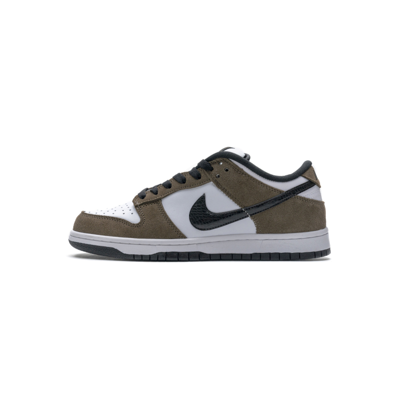 Nike SB Dunk Low White Black Trail End Brown