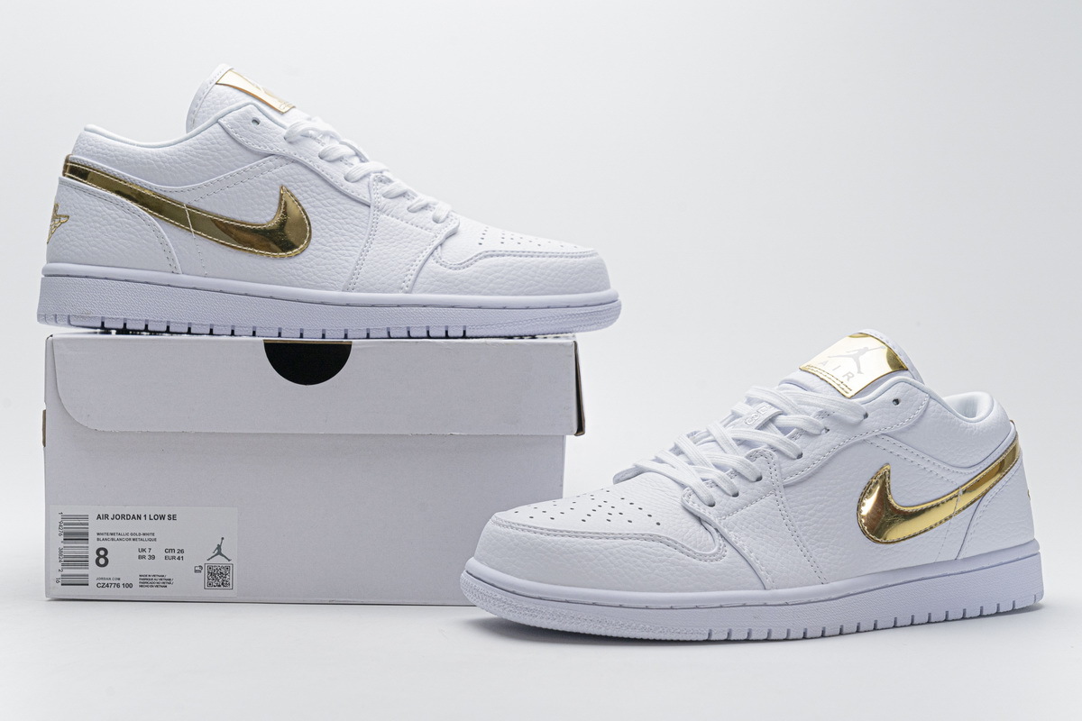 Air Jordan 1 Low White Metallic Gold (W)