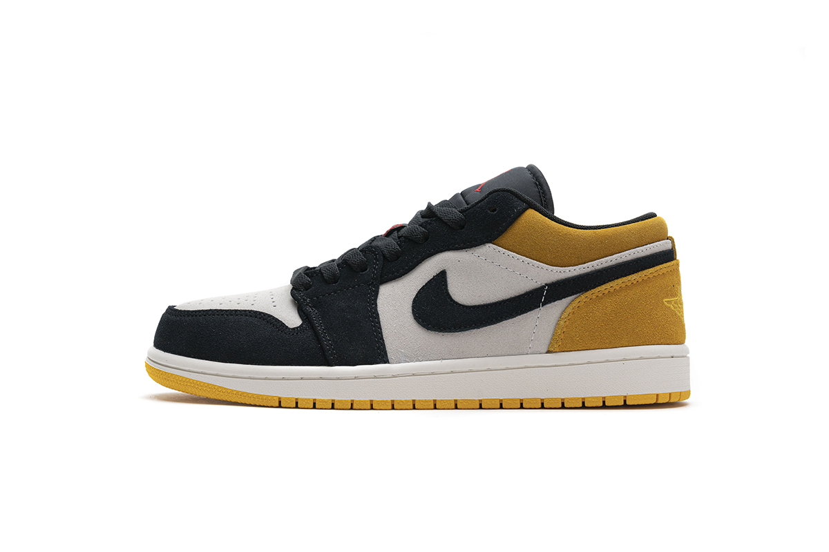 Air Jordan 1 Low Sail University Gold Black