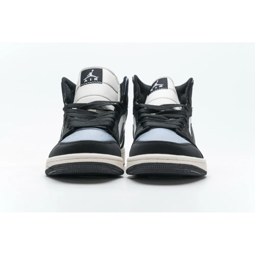 Air Jordan 1 Mid Satin Grey Toe