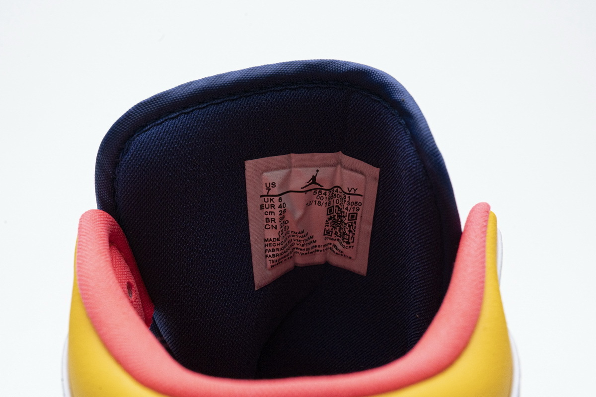 Air Jordan 1 Mid Royal Blue Laser Orange