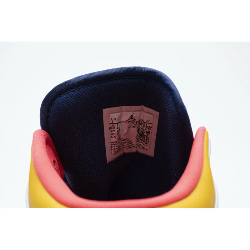 Air Jordan 1 Mid Royal Blue Laser Orange