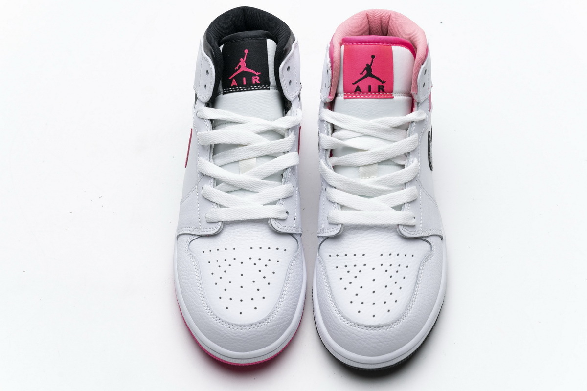 Air Jordan 1 Mid White Black Hyper Pink