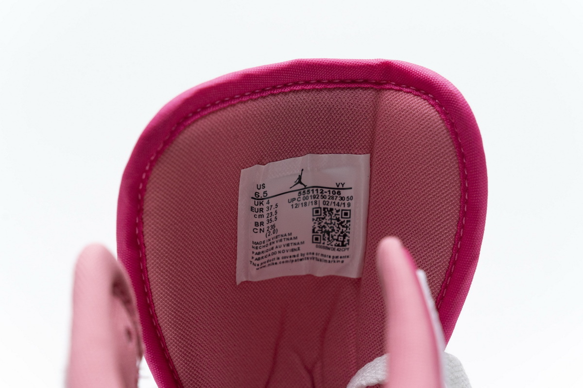 Air Jordan 1 Mid White Black Hyper Pink