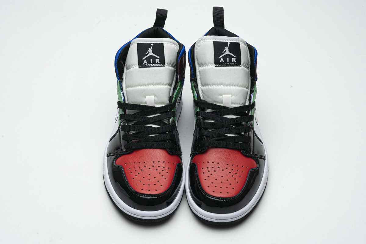 Air Jordan 1 Mid SE Black White Multi-Color (W)