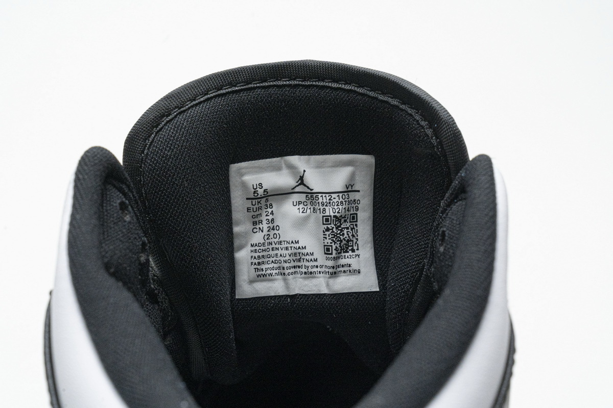 Air Jordan 1 Mid White Black Light Arctic Pink (GS)