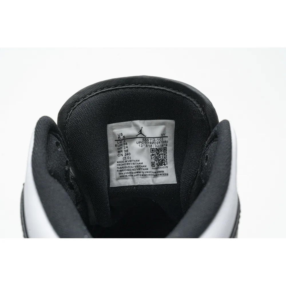 Air Jordan 1 Mid White Black Light Arctic Pink (GS)