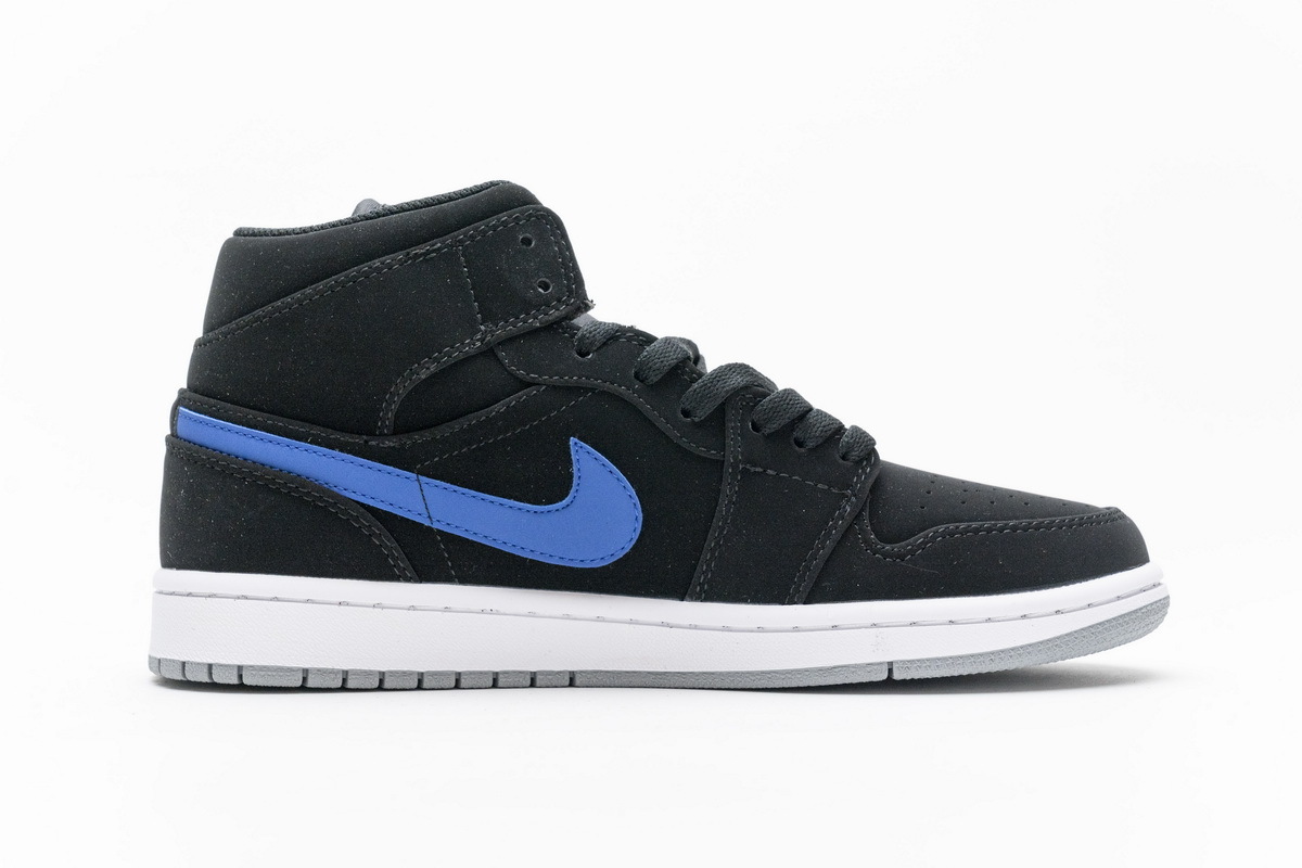 Air Jordan 1 Mid Multi-Color Swoosh Black (GS)