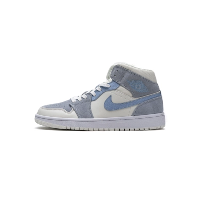 Air Jordan 1 Mid Mixed Textures Blue DA4666-100 01