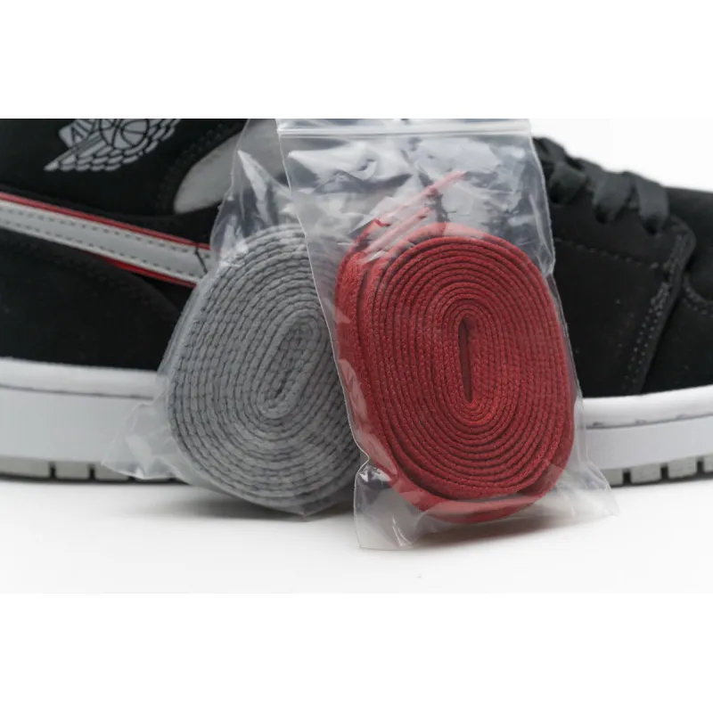 Air Jordan 1 Mid Black Particle Grey Gym