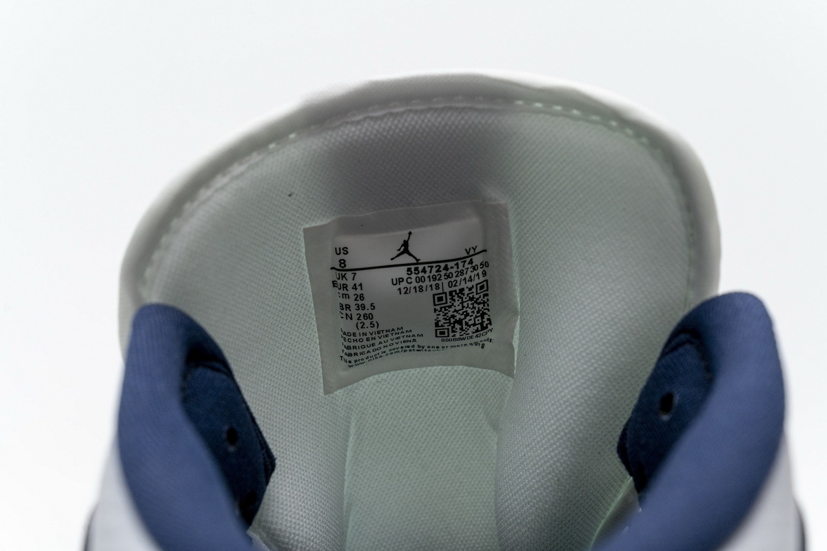 Air Jordan 1 Mid White Metallic Gold Obsidian